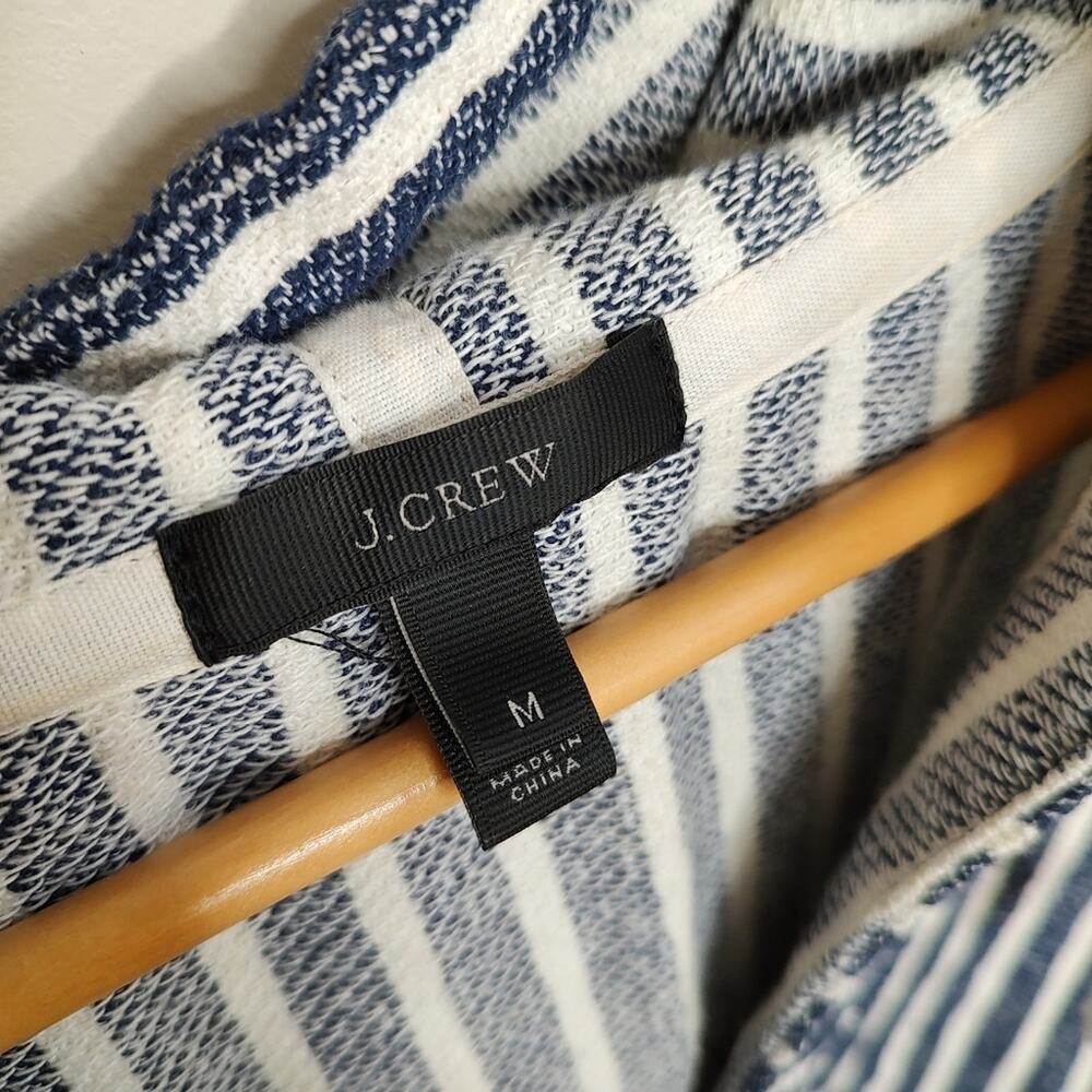 J.Crew Striped Baja Hoodie in Navy/White Size Medium - Picture 3 of 12